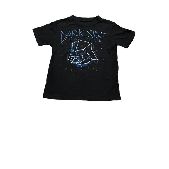 Old Navy Black Dark Side Star Wars Darth Vader Graphic T-Shirt Youth Size Small - Picture 1 of 7
